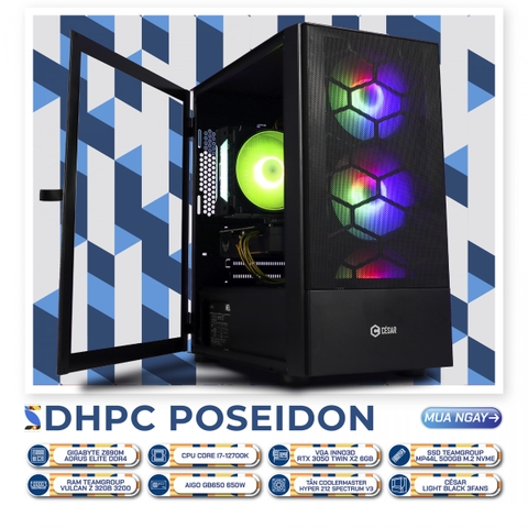 DHPC POSEIDON i7-12700K | RTX 3050 Twin X2 6GB | SSD 500GB | RAM 32GB