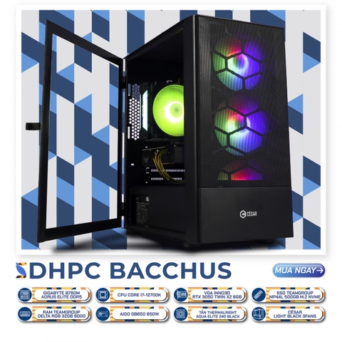 DHPC BACCHUS i7-12700K | RTX 3050 Twin X2 6GB | SSD 500GB | RAM 32GB DDR5