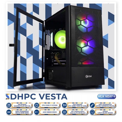 DHPC VESTA I7 - 12700K | RTX 3060 Twin X2 12GB | SSD 500GB | RAM 32GB DDR5