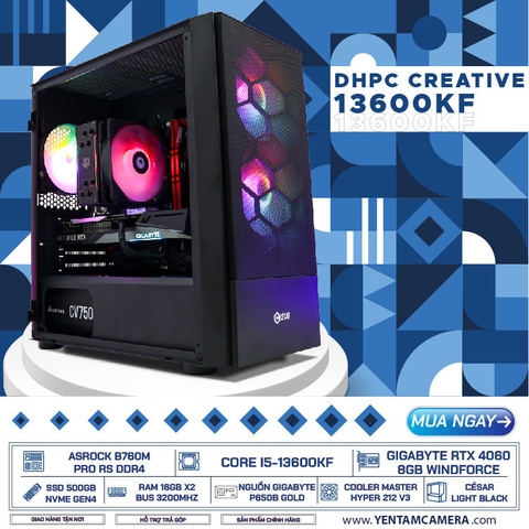 DHPC CREATIVE I5 - 13600K | RTX 4060 8GB | SSD 500GB | RAM 16GB
