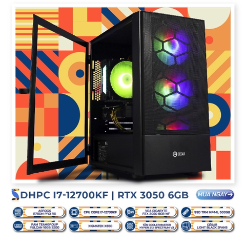 DHPC I7 - 12700KF | RTX 3050 6GB | SSD 500GB | RAM 16 GB
