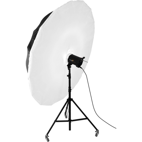 Combo dù phản trắng và vải softbox 180cm