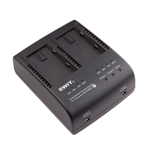 Swit S-3602D 2-ch Panasonic VW-VBD and CGA series Charger and Adaptor