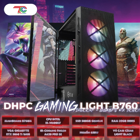 DHPC GAMING LIGHT B760 14600KF - RTX 5060Ti GIGABYTE