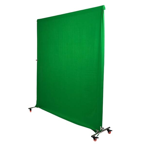 Khung treo phông Amastar 2x2m có bánh xe kèm phông xanh