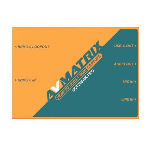 Capture AvMatrix UC1218-4K PRO HDMI 4K@60Hz - Hàng chính hãng