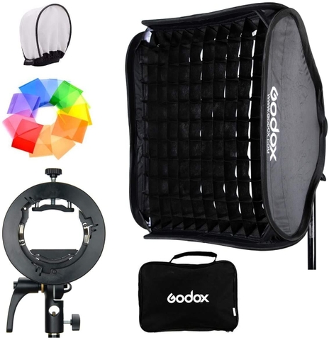Sofbox Godox SGGV 80×80 giá đỡ S2 kèm lưới tổ ong