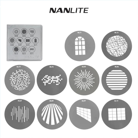 Nanlite Gobo AS-GB-M-SET1 - Combo 10 Tấm Tạo Hiệu Ứng