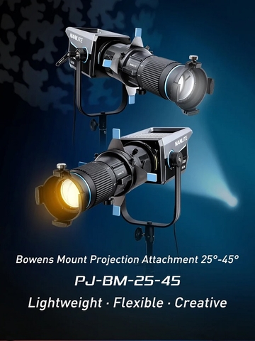 Nanlite PJ-BM-25°-45° Đầu Đèn Hiệu Ứng Zoom Ngàm Bowens Mount