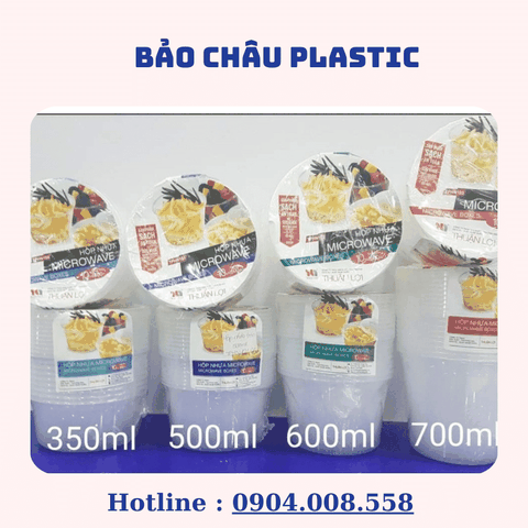 Combo 10 Hộp Nhựa Tròn Chịu Nhiệt, Đựng Thực Phẩm Đồ Ăn Nóng Lạnh