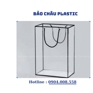 Túi Nhựa Xách Đựng Hoa Trong Suốt Túi Đựng Quà Tặng Chống Thấm Nước  (35-15-24.5 )