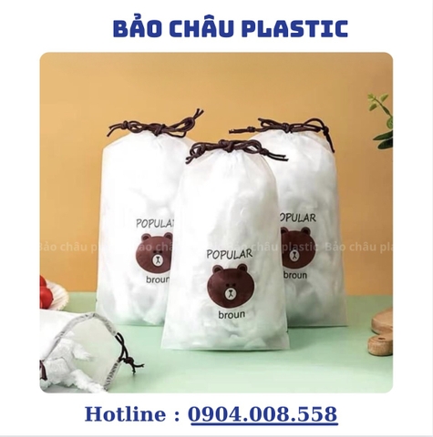 Màng Bọc Thực Phẩm Co Giãn Siêu Dai Có Chun Kèm Túi Gấu