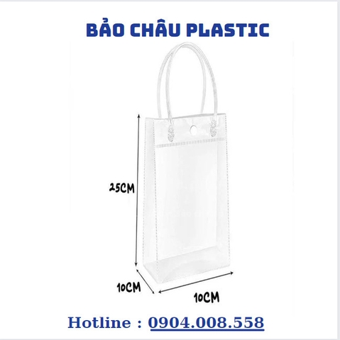 Túi Xách PVC Trong Suốt Chống Thấm Nước Đựng Bình Giữ Nhiệt