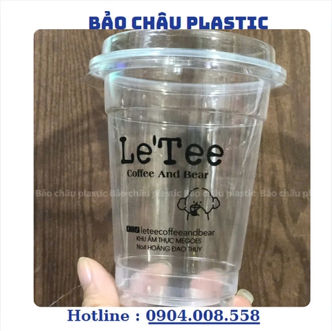 Set 50 Ly Nhựa PP Có Nắp Đế Bằng Cao Cấp, Dung Tích 400ml, 500ml,700ml Đủ Kích Thước. Có IN cốc theo yêu cầu