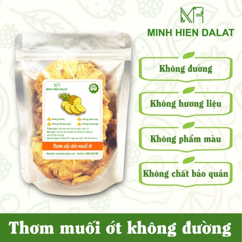 Thơm sấy muối ớt không đường.