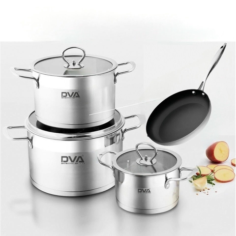 Bộ nồi chảo 3 đáy 4 món DVA A66