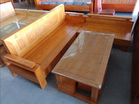 Salon góc nhỏ sồi lau hương chạm cảnh
