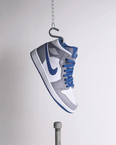 GIÀY Nike Air Jordan 1 Mid GS 'True Blue Cement' DQ8423-014-3