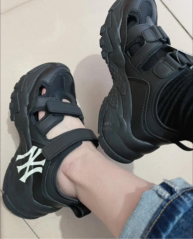 Giày Sandal MLB BigBall Chunky Mask NY - ĐEN - 3ASDCH143-50BKS