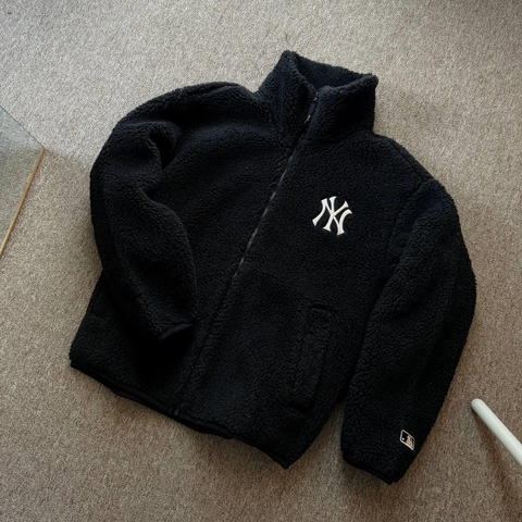 ÁO KHOÁC LÔNG MLB BASIC ĐEN [3AJPF3016-50BKS]