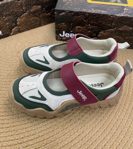 GIÀY JEEP ĐẾ CAO ĐẾ NÂU XANH ĐỎ PD241WAS873