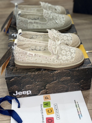 Giày JEEP Hoa trắng