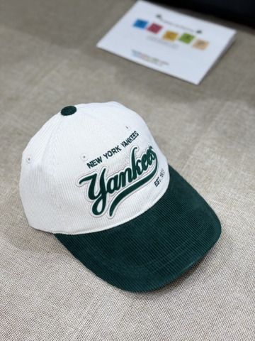 MŨ MLB NHUNG TĂM: XANH LÁ/NÂU-NAVY/KEM-NÂU
