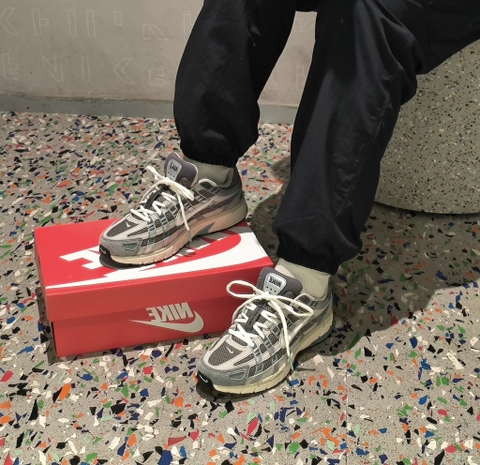 Nike P-6000 Cream Silver Clay Green Xám Xanh - CD6404 203