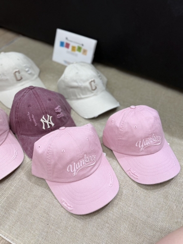 MŨ MLB ĐỎ MẬN/KEM/HỒNG