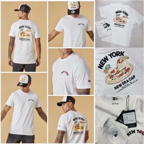 ÁO THUN NEW ERA HÌNH PIZZA - Trắng - 12715201