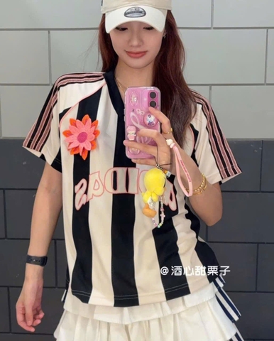 Áo adidas Originals Summer Glow Jersey Trắng Đen KC0672