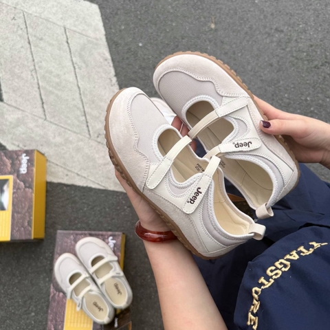 GIÀY JEEP QUAI TRẮNG XÁM P651W13129