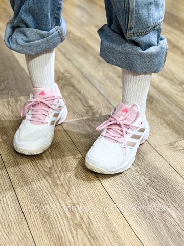 Giày Tennis/Pickleball Adidas trắng hồng JP9739