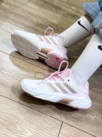 Giày Tennis/Pickleball Adidas trắng hồng JP9739