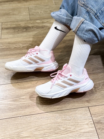 Giày Tennis/Pickleball Adidas trắng hồng JP9739
