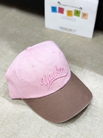 MŨ MLB YANJEES HỒNG NÂU DENIM