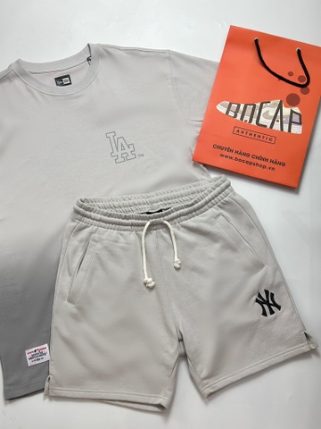 Quần Short New Era Basic Logo New York Yankees - XÁM - 13570091