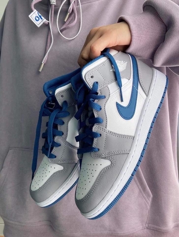 GIÀY Nike Air Jordan 1 Mid GS 'True Blue Cement' DQ8423-014-3