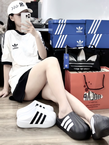 DÉP SỤC ADIFOM SUPERSTAR MULE BLACK -  IG8277