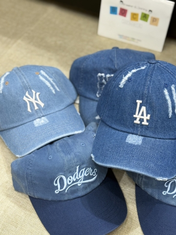 MŨ MLB XANH DENIM LA/NY/NY DENIM