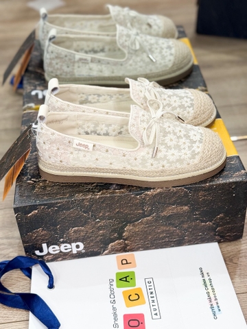 Giày JEEP Hoa trắng