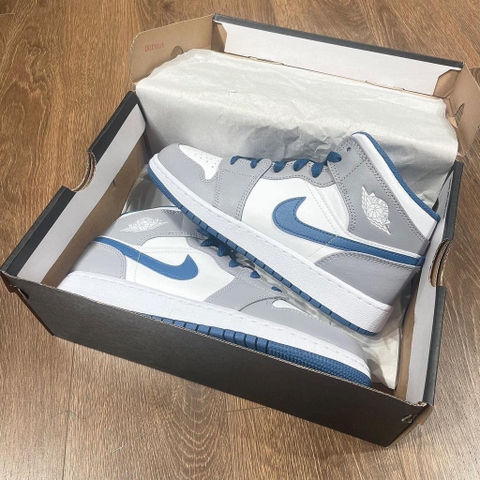 GIÀY Nike Air Jordan 1 Mid GS 'True Blue Cement' DQ8423-014-3