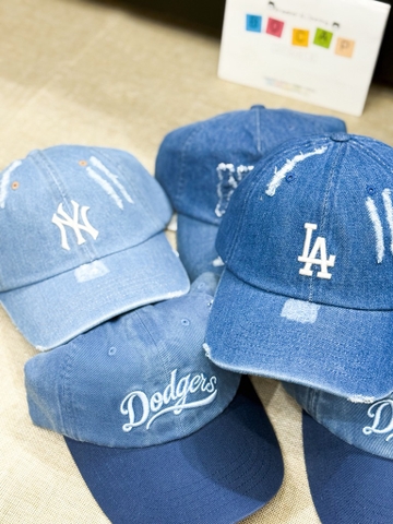 MŨ MLB XANH DENIM LA/NY/NY DENIM