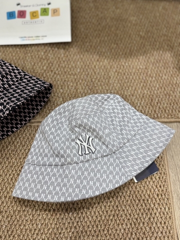 MŨ BUCKET MLB XÁM TRẮNG/ ĐEN HỒNG
