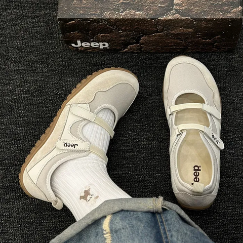 GIÀY JEEP QUAI TRẮNG XÁM P651W13129