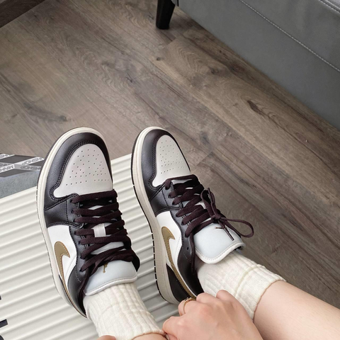 Giày Nike Air Jordan 1 Low NÂU ‘Shadow Brown’ (W) DC0774-200