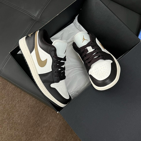 Giày Nike Air Jordan 1 Low NÂU ‘Shadow Brown’ (W) DC0774-200