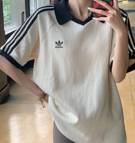 Áo Polo Adidas Ngắn Tay BE ĐEN Waffle - JV9265