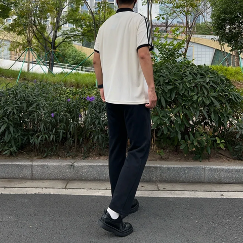 Áo Polo Adidas Ngắn Tay BE ĐEN Waffle - JV9265