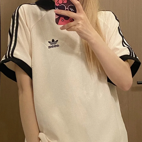 Áo Polo Adidas Ngắn Tay BE ĐEN Waffle - JV9265